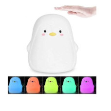 Ночник-игрушка силиконовый детский Пингвин Led c USB зарядкой